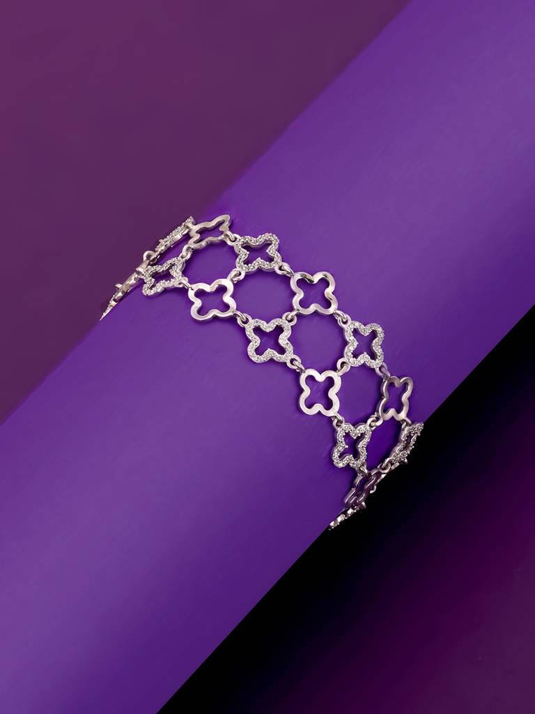 GIVA 925 Sterling Silver Anushka Sharma Silver Charming Bracelet
