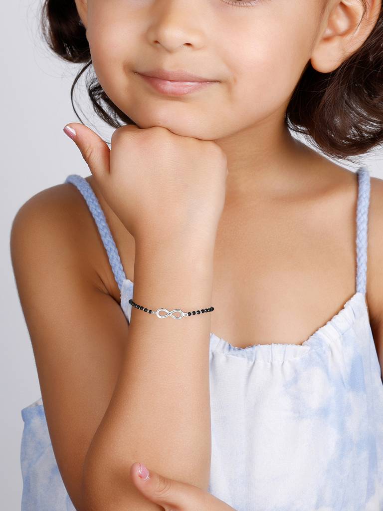GIVA 925 Sterling Silver Infinity and Beyond Kids Nazariya Bracelet