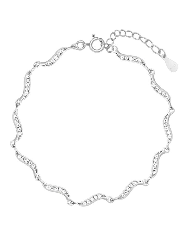 Giva 925 Sterling Silver Graceful Waves Bracelet