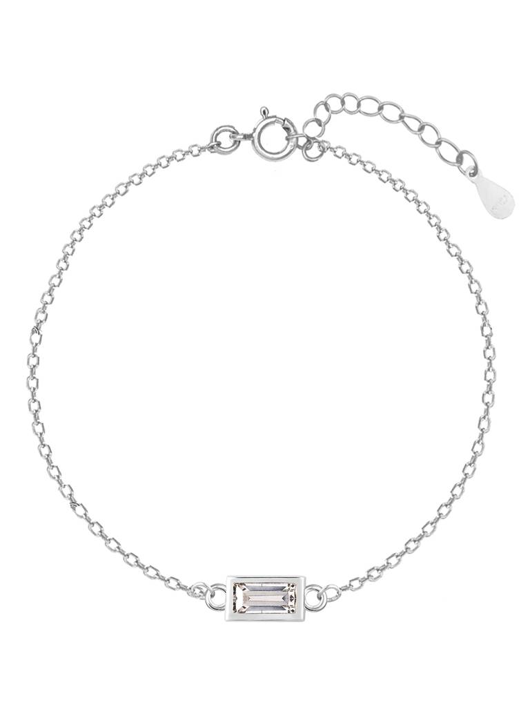 Giva 925 Sterling Silver Treasure Box Of Memories Baguette Bracelet