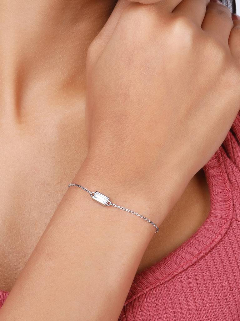 Giva 925 Sterling Silver Treasure Box Of Memories Baguette Bracelet