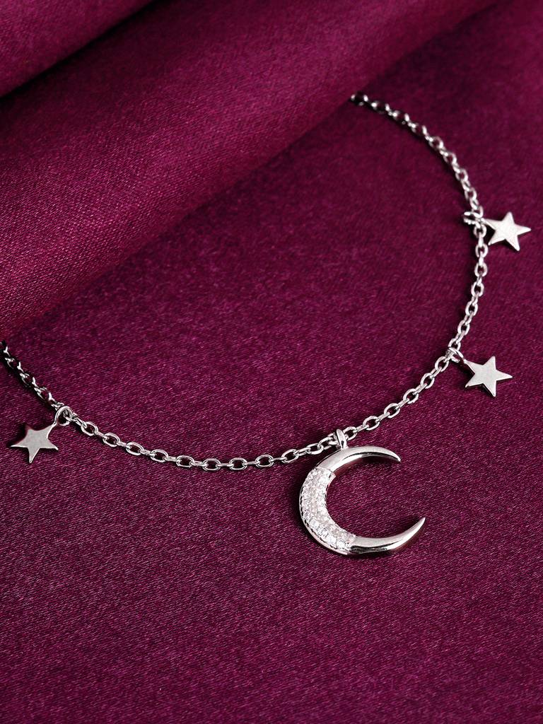 Giva 925 Sterling Silver Moon & Stars Bracelet
