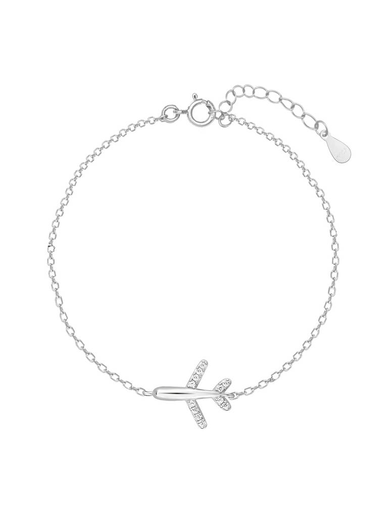 Giva 925 Sterling Silver Aeroplane Kids Bracelet