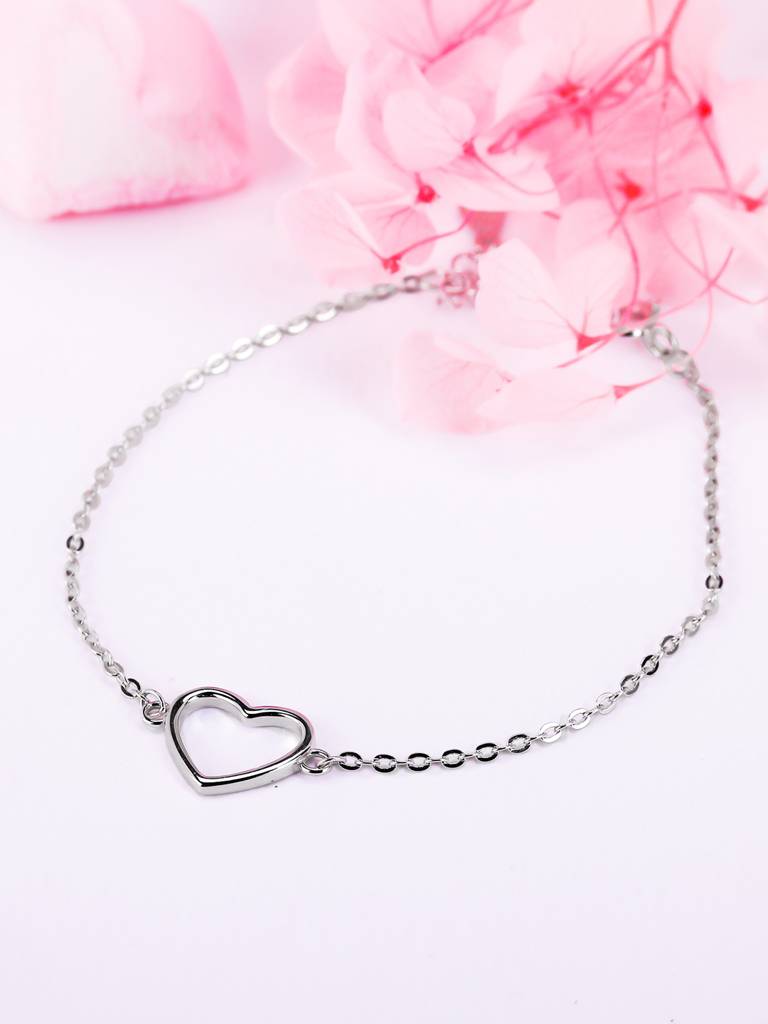 GIVA 925 Sterling Silver Love that Cannot Hide Heart Bracelet