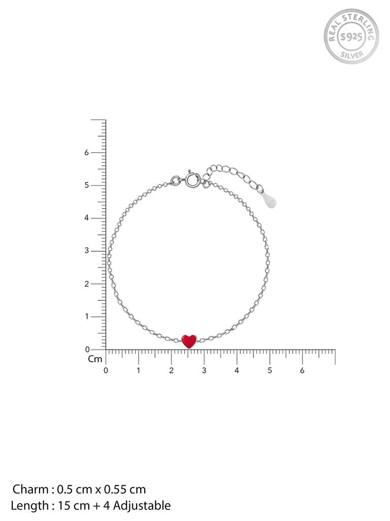 GIVA 925 Sterling Silver My Heart Beats for You Bracelet