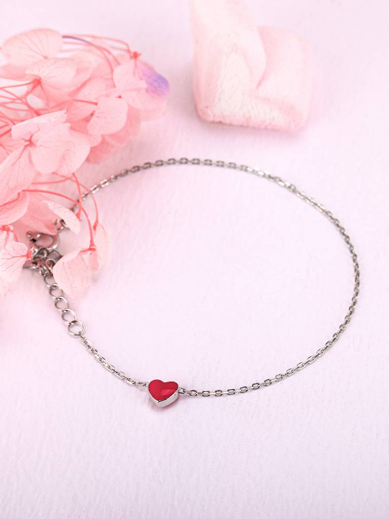 GIVA 925 Sterling Silver My Heart Beats for You Bracelet