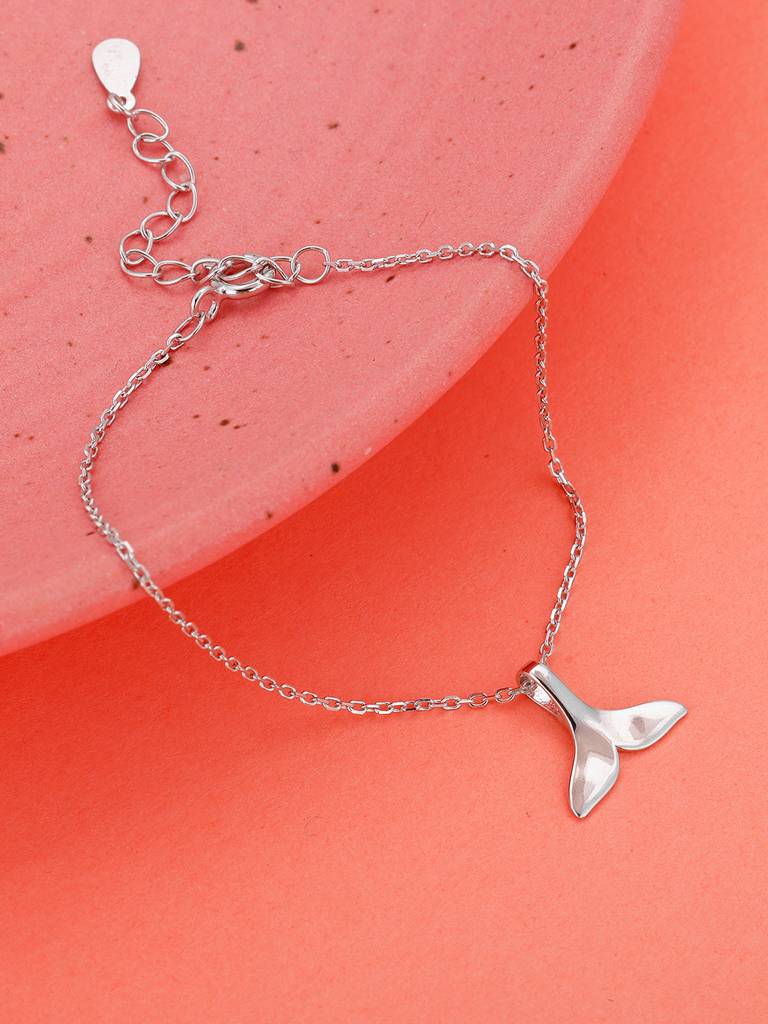 Giva 925 Sterling Silver Silver Fish Tale Bracelet