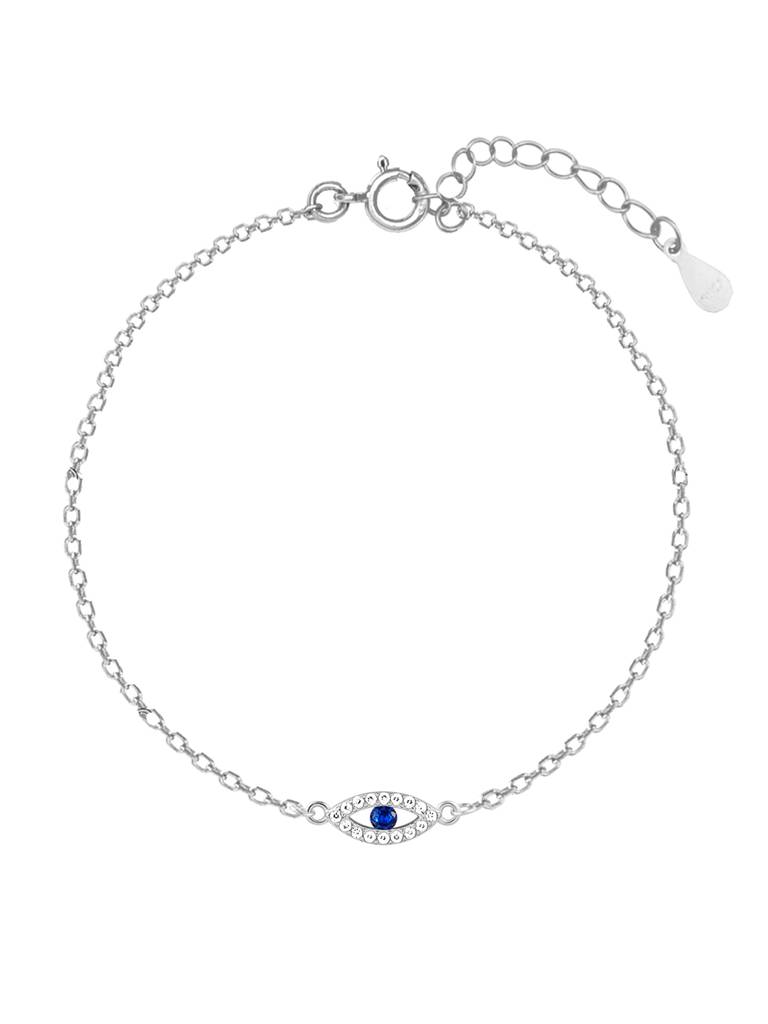 Giva 925 Sterling Silver Evil Eye Blue Bracelet