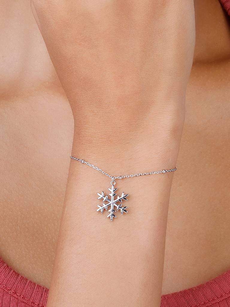 Giva 925 Sterling Silver Snowflake Bracelet