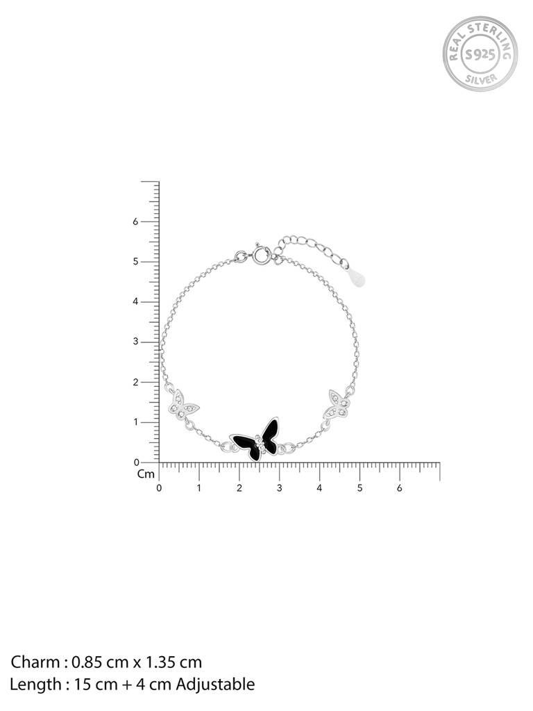Giva 925 Sterling Silver Elegant Butterflies Bracelet