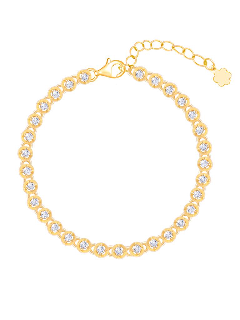 Giva 925 Sterling Silver Golden Stellar Orbs Bracelet