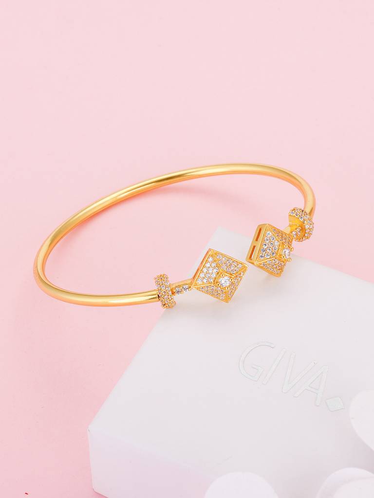 Giva 925 Sterling Silver Golden Lavishing Signature Bracelet