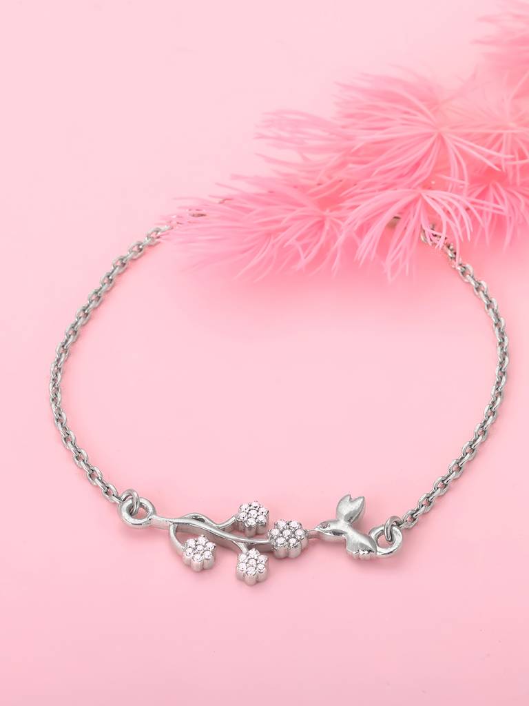 Giva 925 Sterling Silver Floral Mystery Bracelet