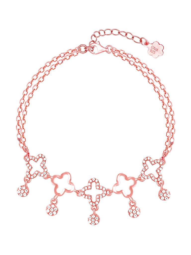 Giva 925 Sterling Silver Rose Gold Morning Star Bracelet