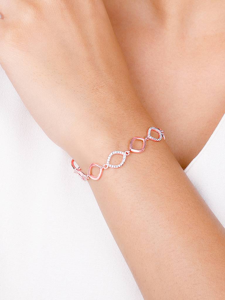 Giva 925 Sterling Silver Rose Gold Harmony Bracelet