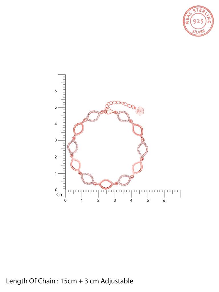 Giva 925 Sterling Silver Rose Gold Harmony Bracelet