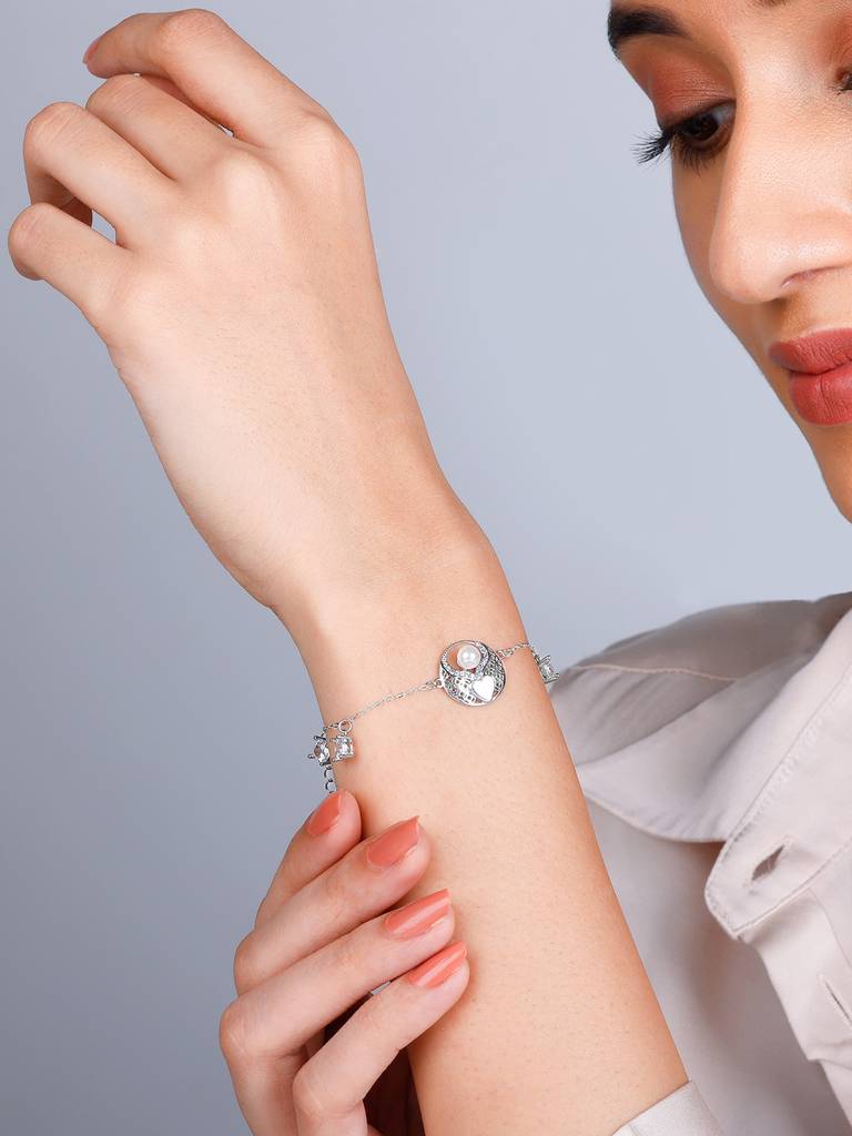 Giva 925 Sterling Silver Pearl Whisper Bracelet