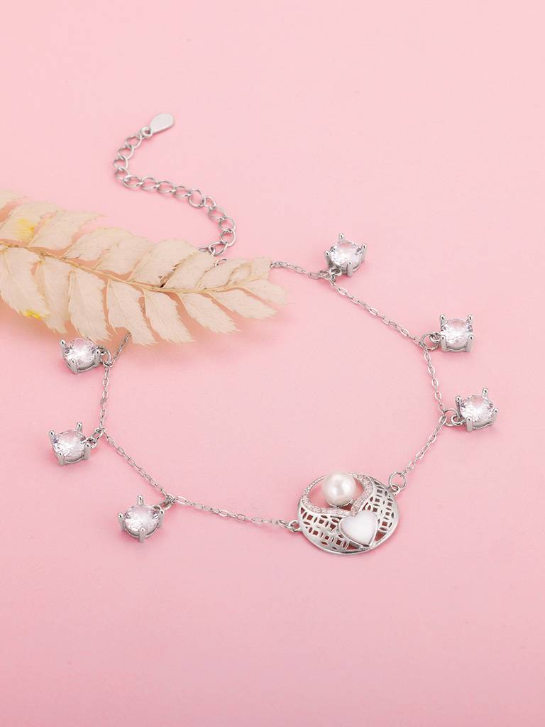 Giva 925 Sterling Silver Pearl Whisper Bracelet