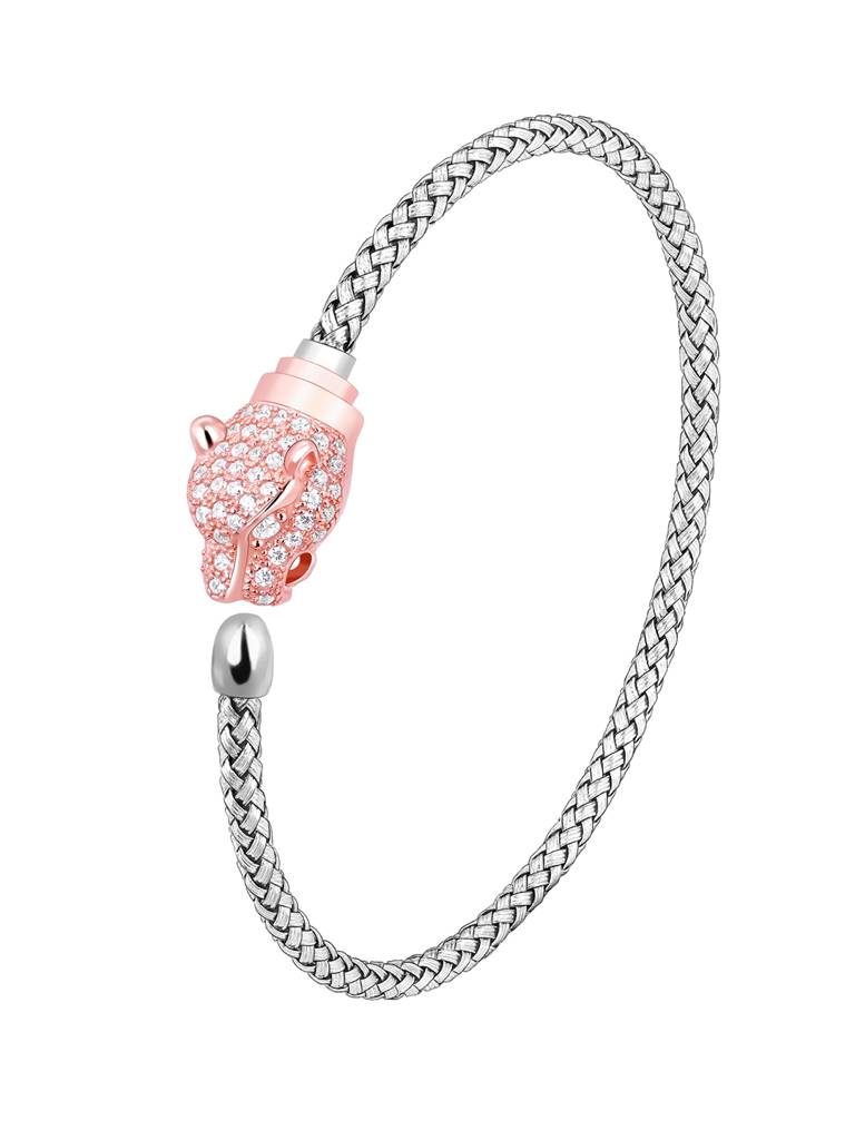 Giva 925 Sterling Silver Rose Gold And Silver Gorgeous Panther Bracelet