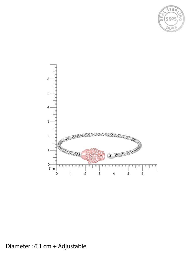 Giva 925 Sterling Silver Rose Gold And Silver Gorgeous Panther Bracelet