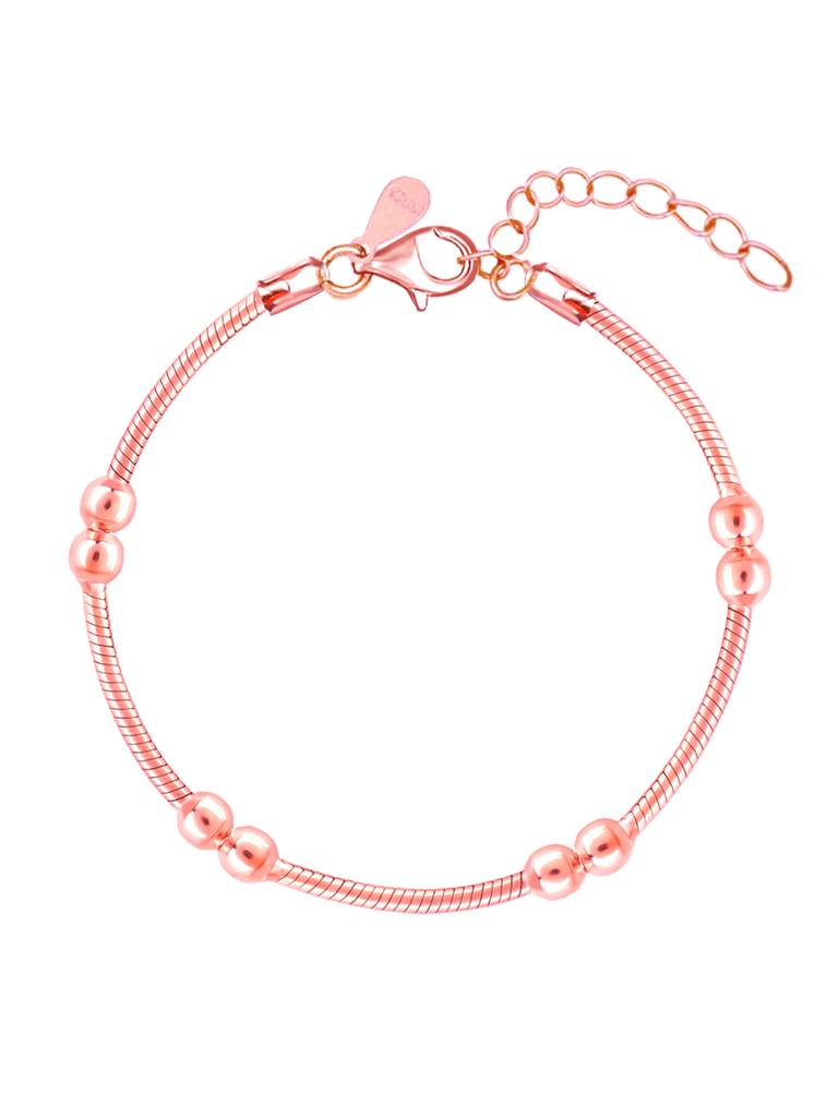 Giva 925 Sterling Silver Rose Gold Beautiful Beads Bracelet