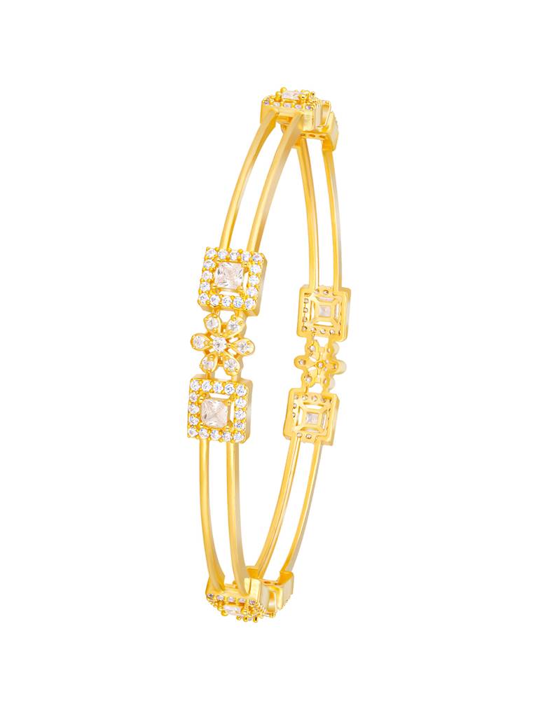 Giva 925 Sterling Silver Golden Square Bloom Bangle