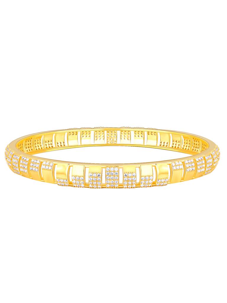 Giva 925 Sterling Silver Golden Serene Sparkles Bangle