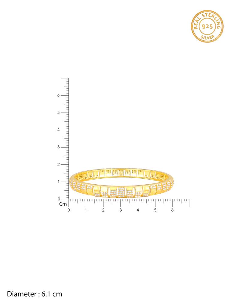 Giva 925 Sterling Silver Golden Serene Sparkles Bangle
