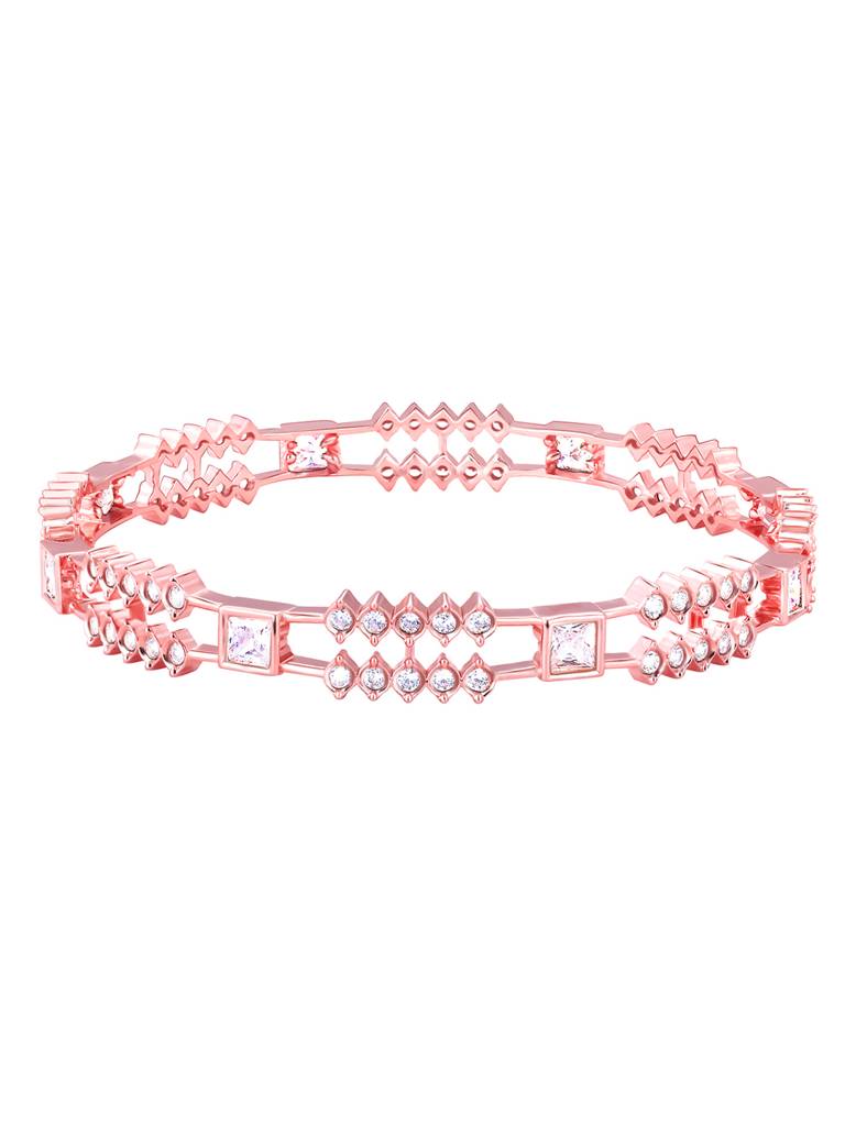 Giva 925 Sterling Silver Rose Gold Glittering Sheen Bangle
