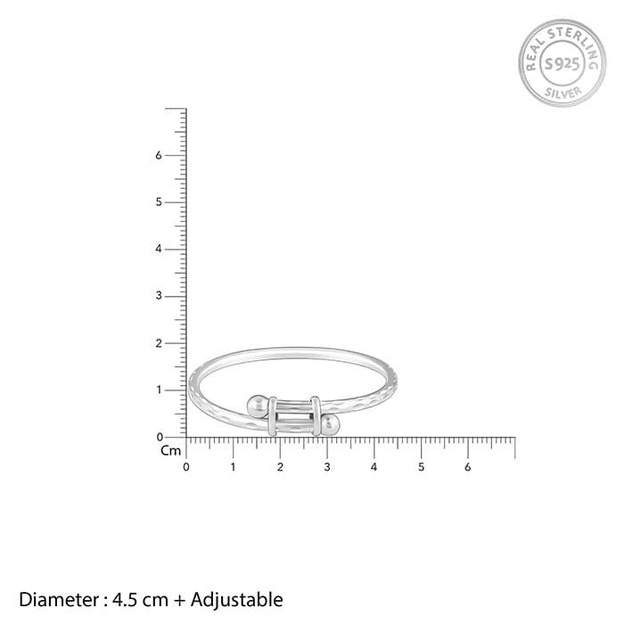 Giva 925 Sterling Silver Baby Kada Kids Bracelet,Adjustable|Studs To Gifts For Kids | With : BR0793