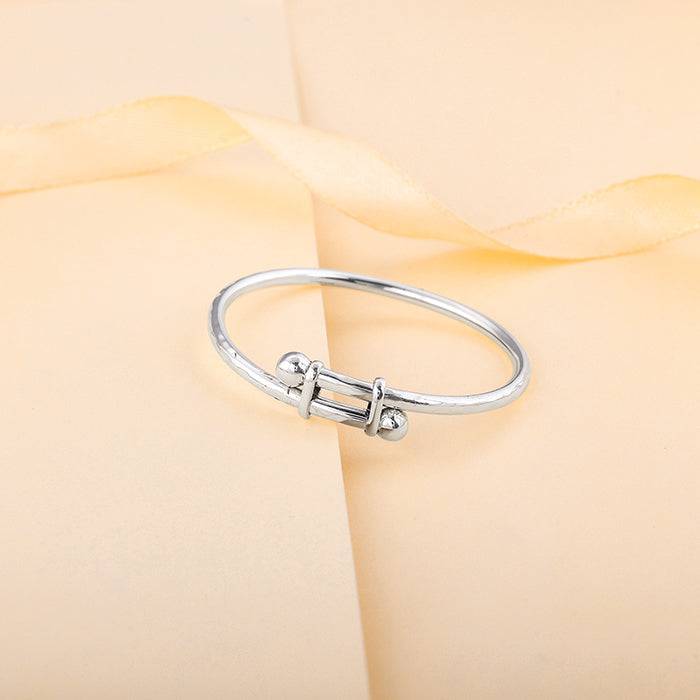 Giva 925 Sterling Silver Baby Kada Kids Bracelet,Adjustable|Studs To Gifts For Kids | With : BR0793