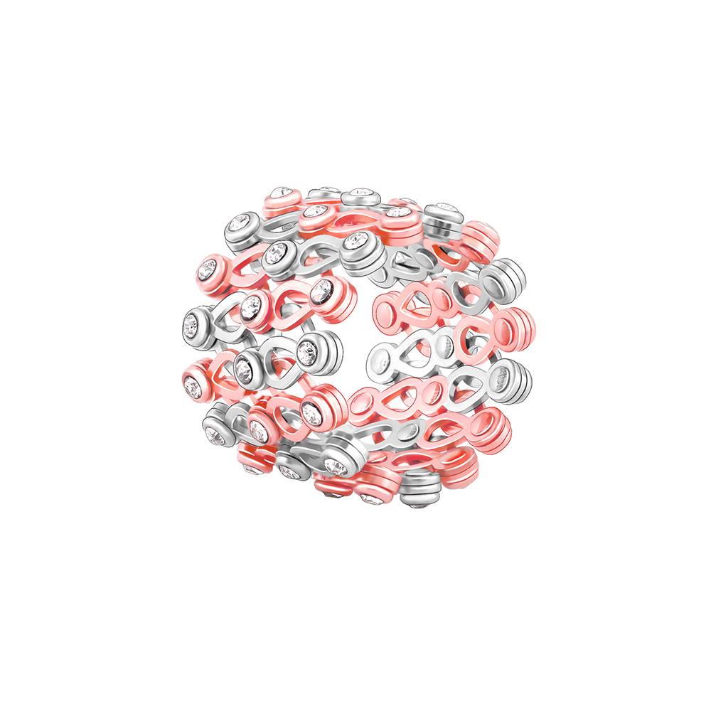 Giva 925 Silver Dual Tone Supple Bracelet Adjustable : BR0815