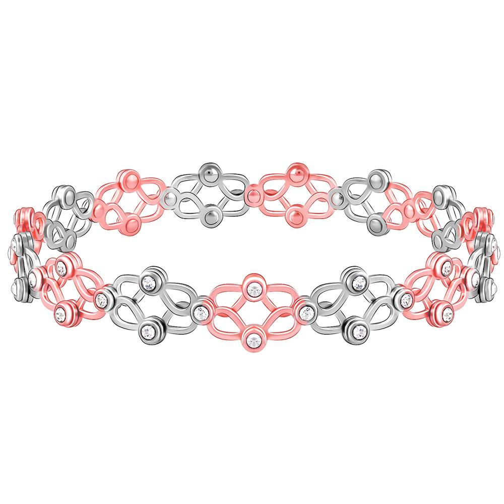 Giva 925 Silver Dual Tone Supple Bracelet Adjustable : BR0815
