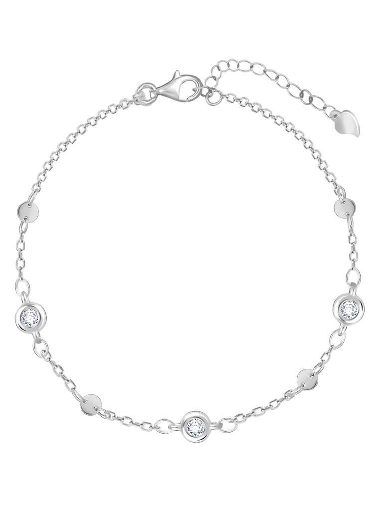 Giva 925 Silver Zircon High On Charm Bracelet Adjustable : BR0818