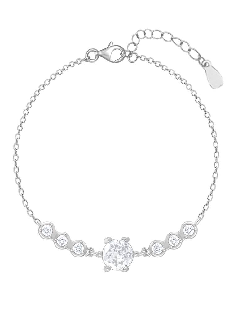 Giva 925 Silver Zircon Eclectic Shine Bracelet Adjustable : BR0819