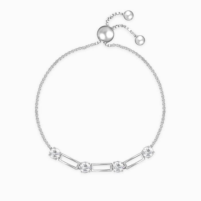 Silver Zircon Dazzling Bracelet : BR081