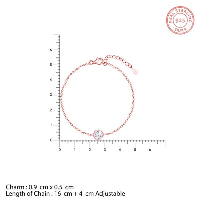 Giva 925 Sterling Silver Rose Gold Crux Of Luxe Bracelet, Adjustable | Gifts For Women And : BR0822