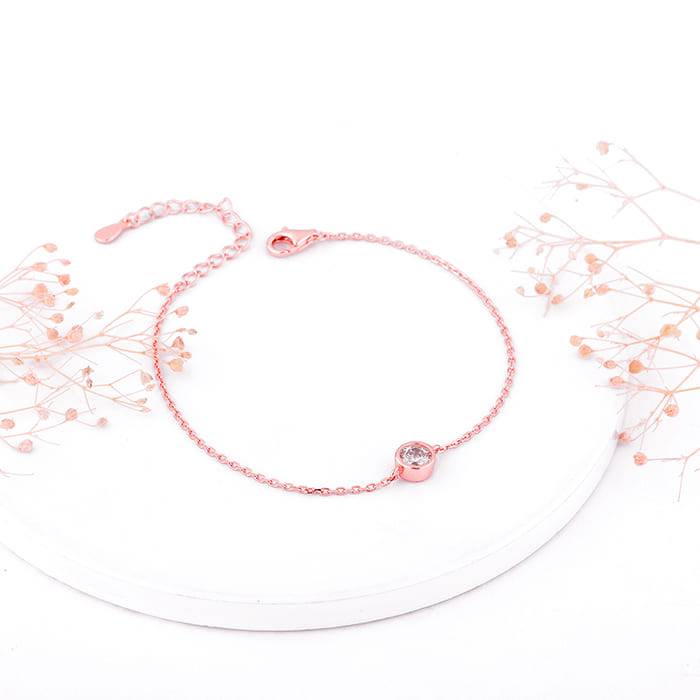 Giva 925 Sterling Silver Rose Gold Crux Of Luxe Bracelet, Adjustable | Gifts For Women And : BR0822