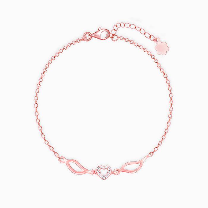 Giva 925 Sterling Silver Rose Gold Love Affection Bracelet, Adjustable | Gifts For Women A : BR0833