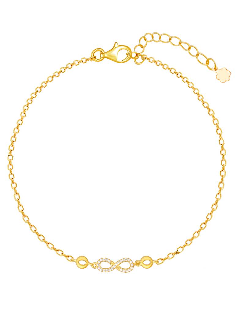 Giva 925 Sterling Silver Golden Everlasting Unity Bracelet