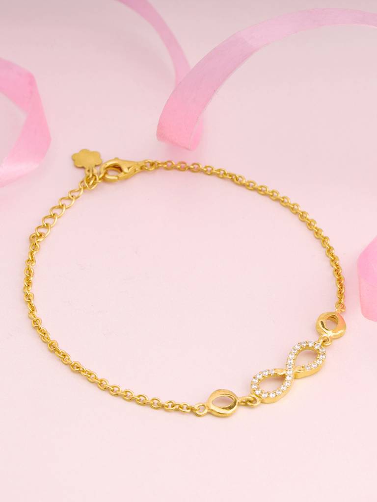 Giva 925 Sterling Silver Golden Everlasting Unity Bracelet