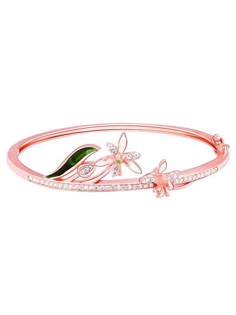 Giva 925 Sterling Silver Bhumi Rose Gold Mythical Musli Bracelet,One Size