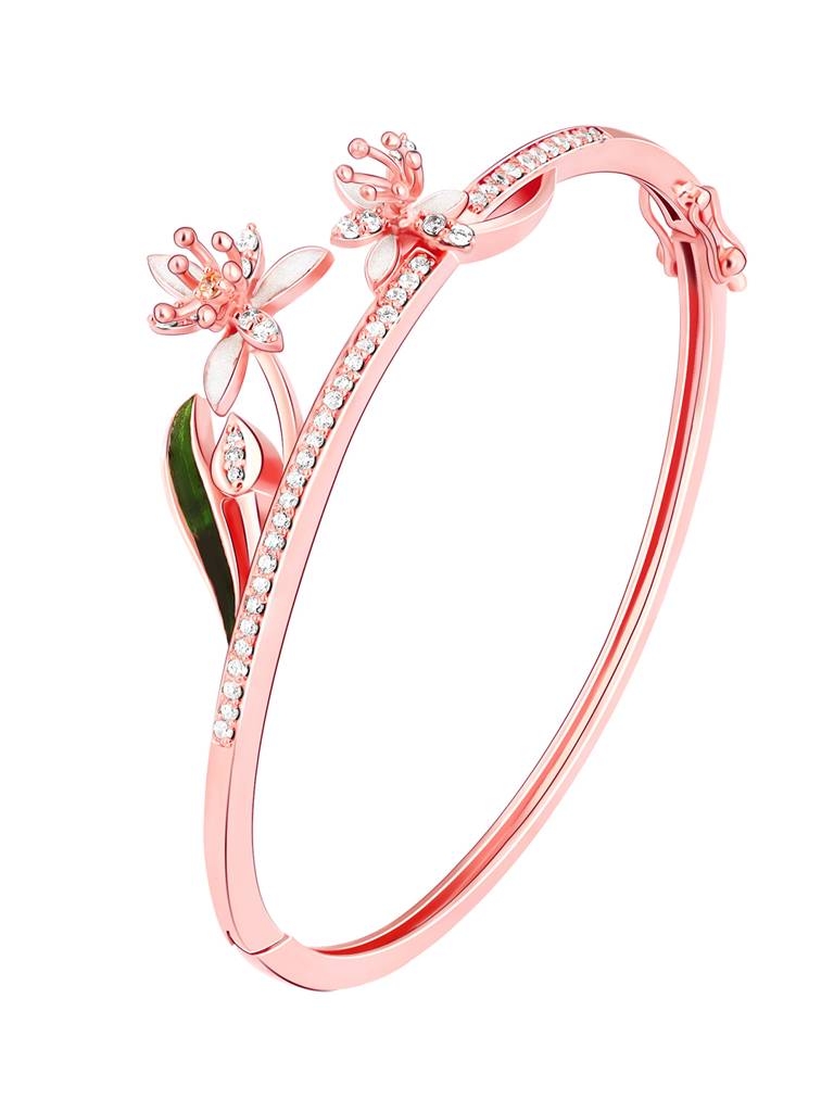 Giva 925 Sterling Silver Bhumi Rose Gold Mythical Musli Bracelet,One Size