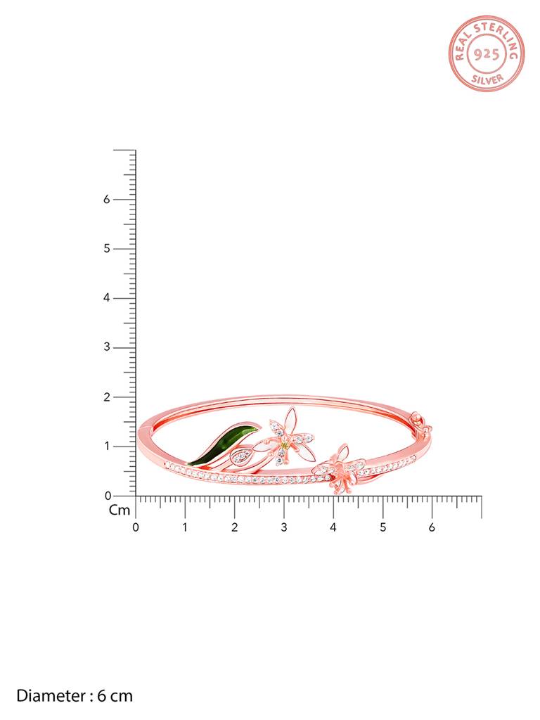 Giva 925 Sterling Silver Bhumi Rose Gold Mythical Musli Bracelet,One Size