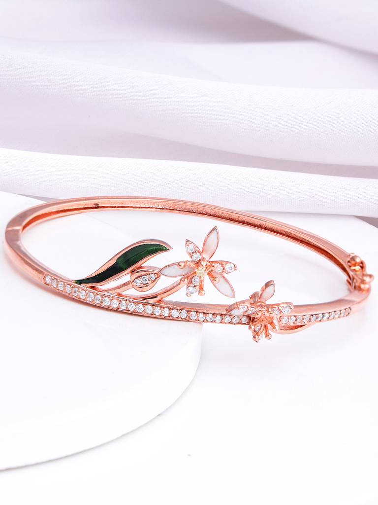 Giva 925 Sterling Silver Bhumi Rose Gold Mythical Musli Bracelet,One Size