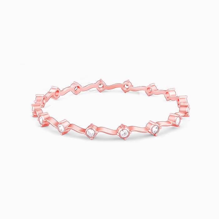 Giva 925 Sterling Silver Rose Gold Glimmering Statement Bangle| Gifts For Women And Girls  : BR0843