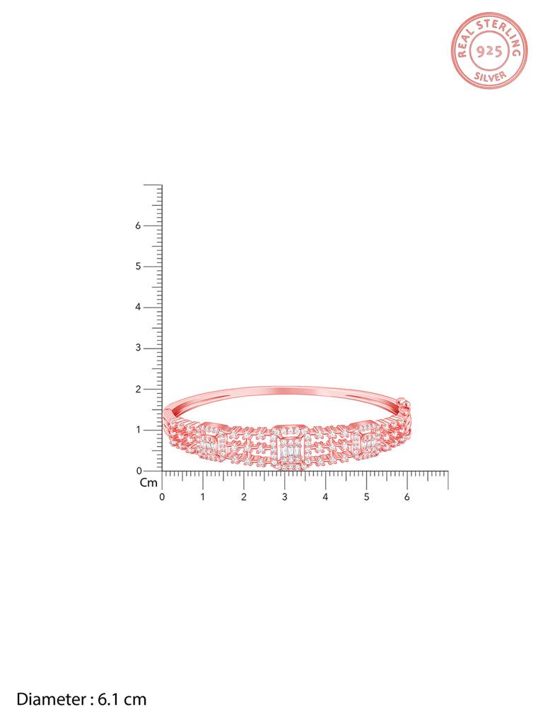 Giva 925 Sterling Silver Rose Gold Mesmerising Bangle