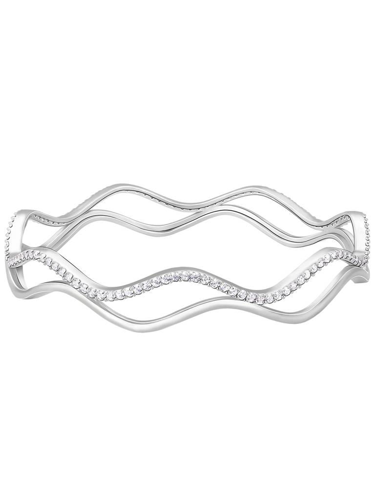 Giva 925 Sterling Silver Shiny Wave Bangle