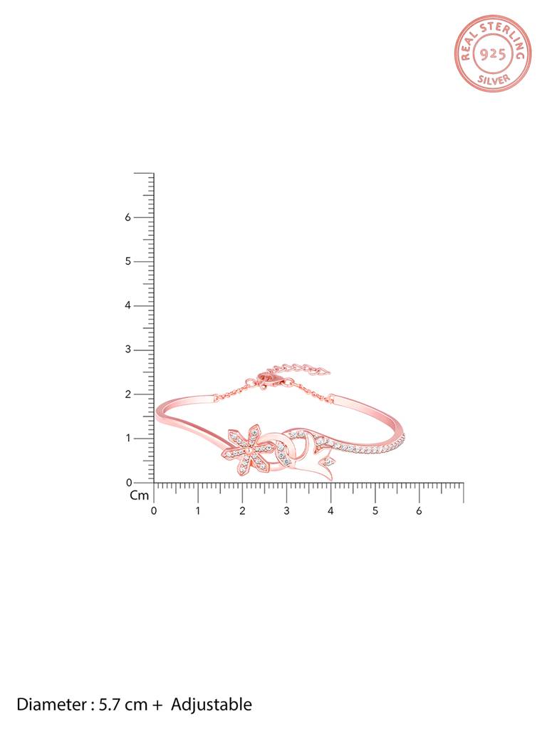 Giva 925 Sterling Silver Bhumi Rose Gold Mythical Musli Open Ring