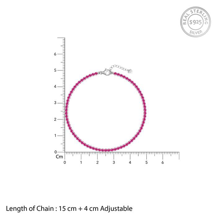 Giva 925 Silver Celebrate In Pink Bracelet Adjustable : BR0871